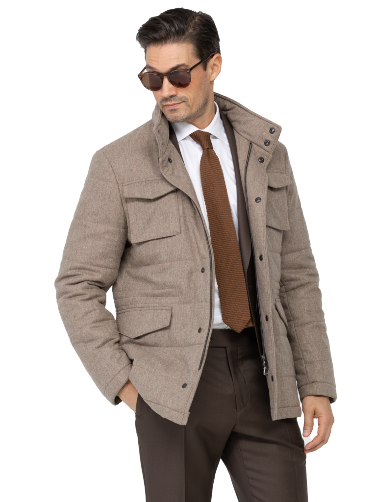 Beige quilted jacket Blandin & Delloye