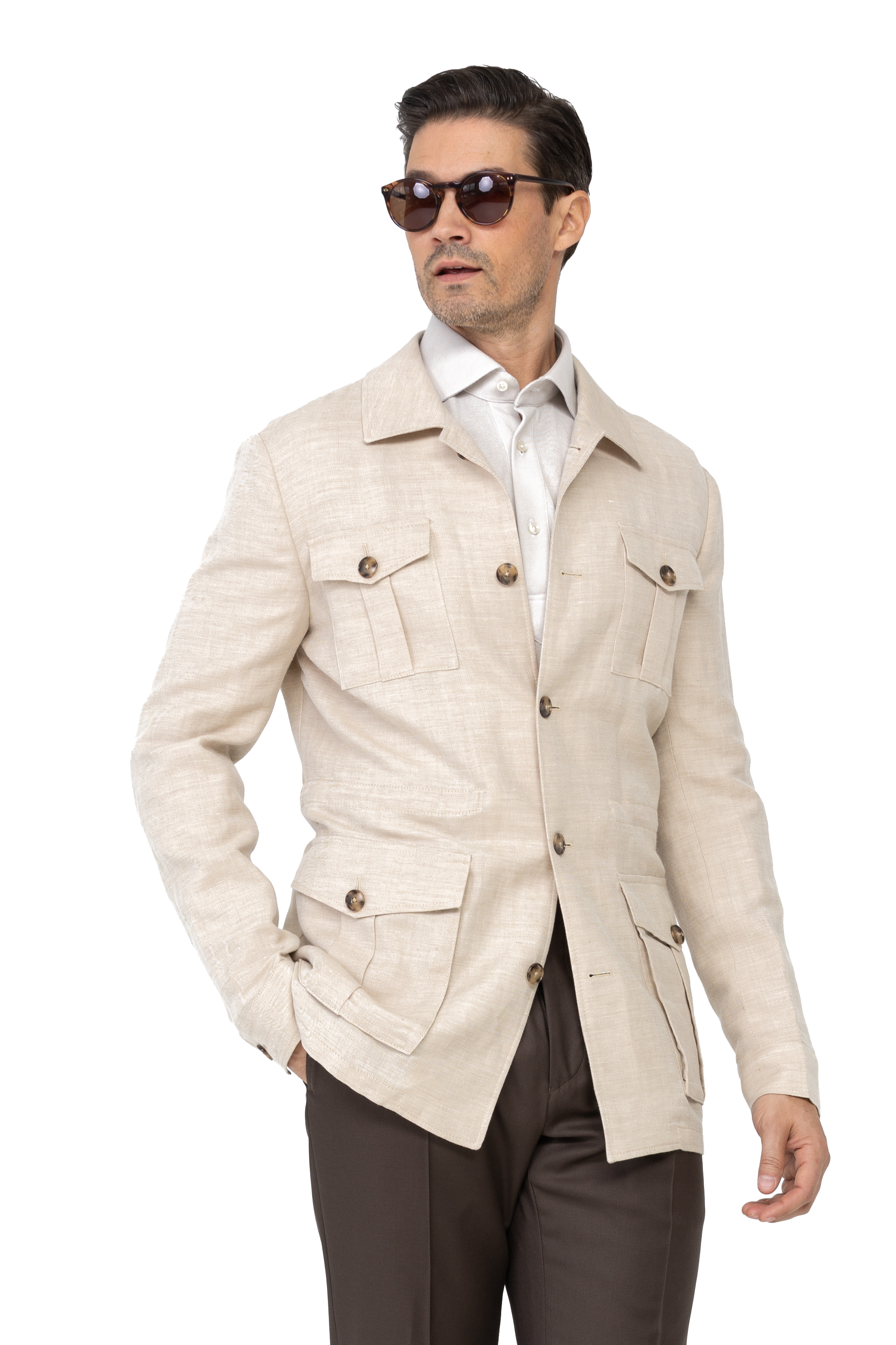 Tailored safari jacket sale