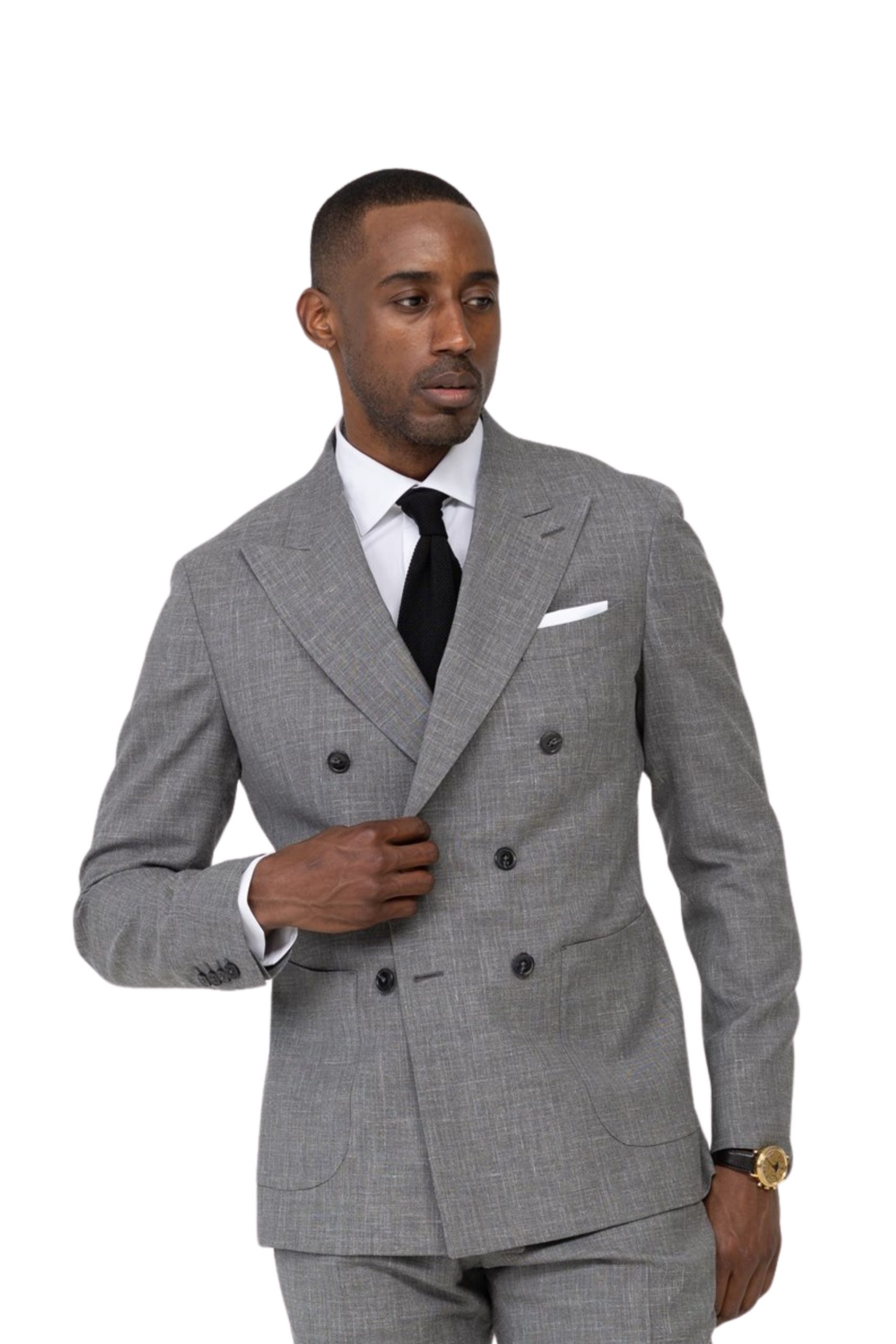 Grey 2-piece double-breasted suit - Blandin & Delloye