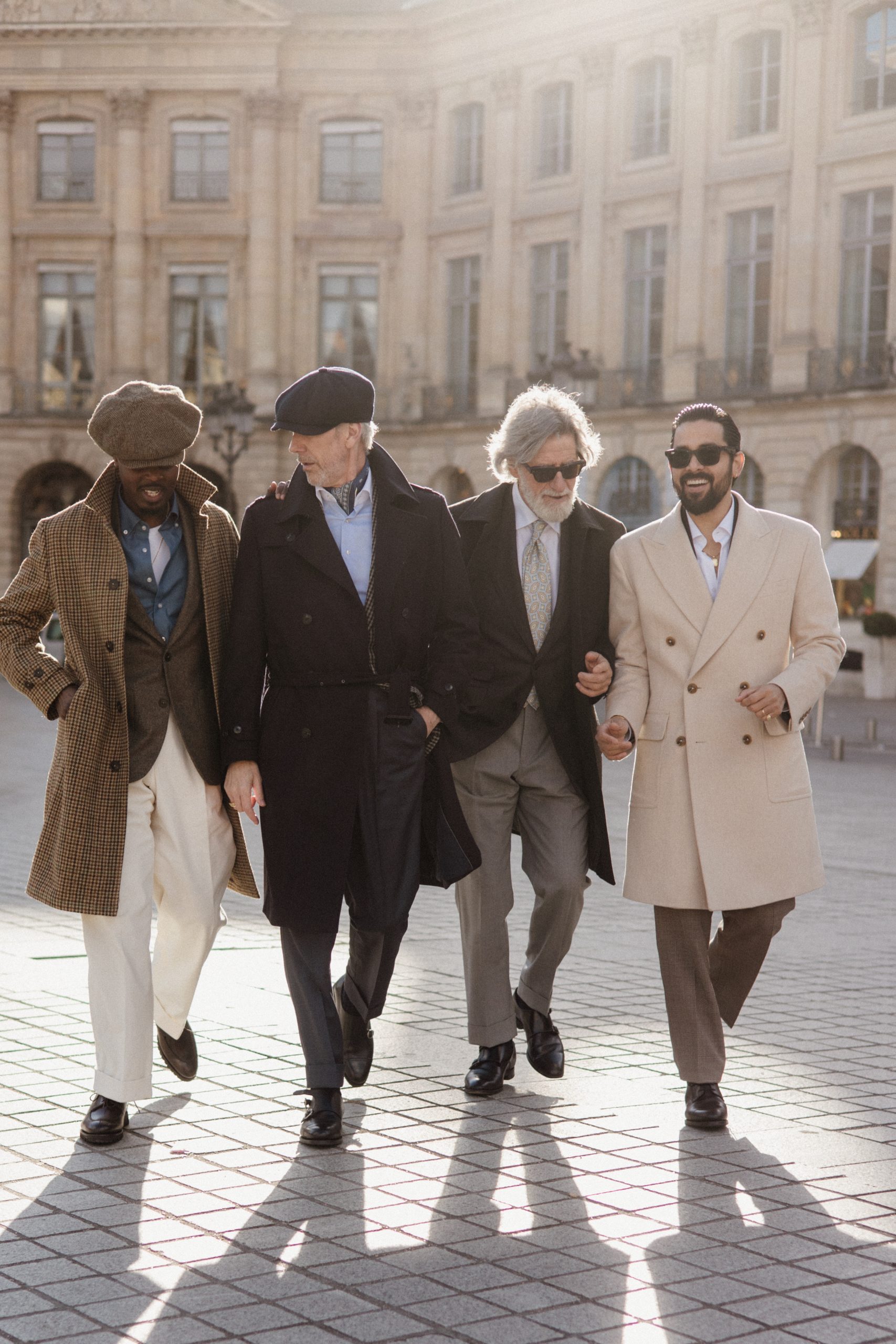 Image descriptive des 4 ambassadeurs incarnant l'univers sartorial.
